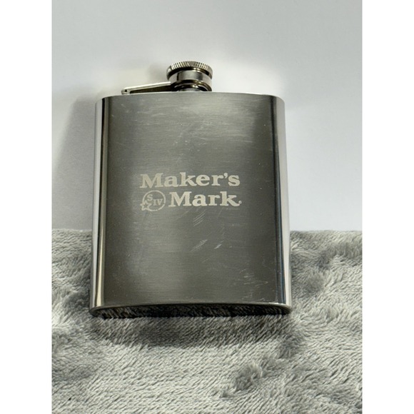 Makers Market Other - Makers Mark Flask Stainless Steel 8oz Flip Top Lid Pre-Owned